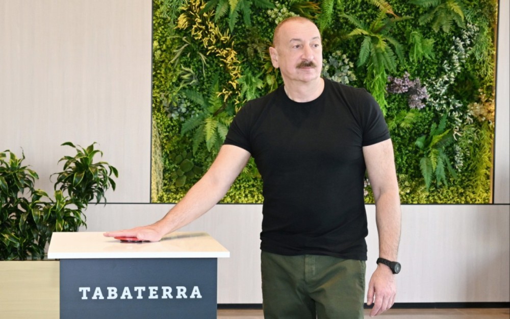 Prezident Ağdamda tütün məmulatlarının istehsalı müəssisəsinin açılışında -FOTOLAR